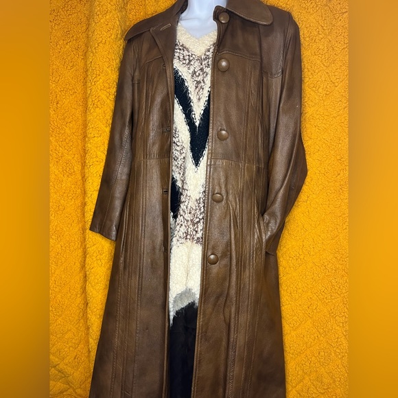 Women Spring Imitation Leather Short Trench Coat Vintage Long Sleeve Pockets Casual F